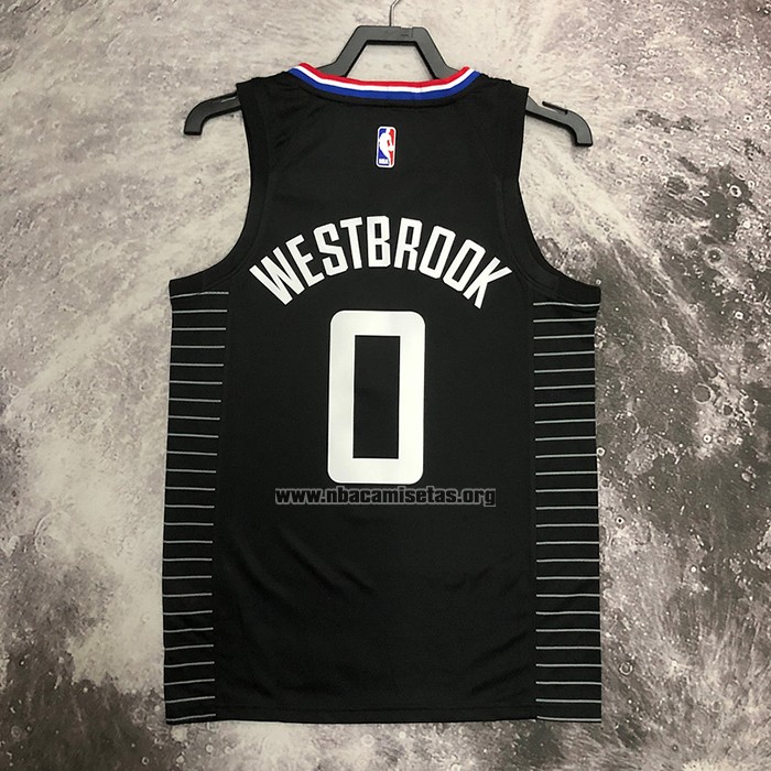 Camiseta Los Angeles Clippers Russell Westbrook NO 0 Statement 2022-23 Negro